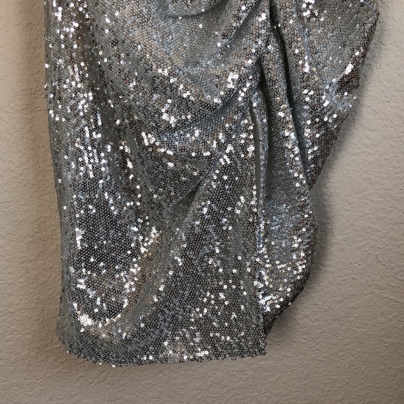 ByEgreis - Silver Sequin Party Dress - S - Picture 6 of 7